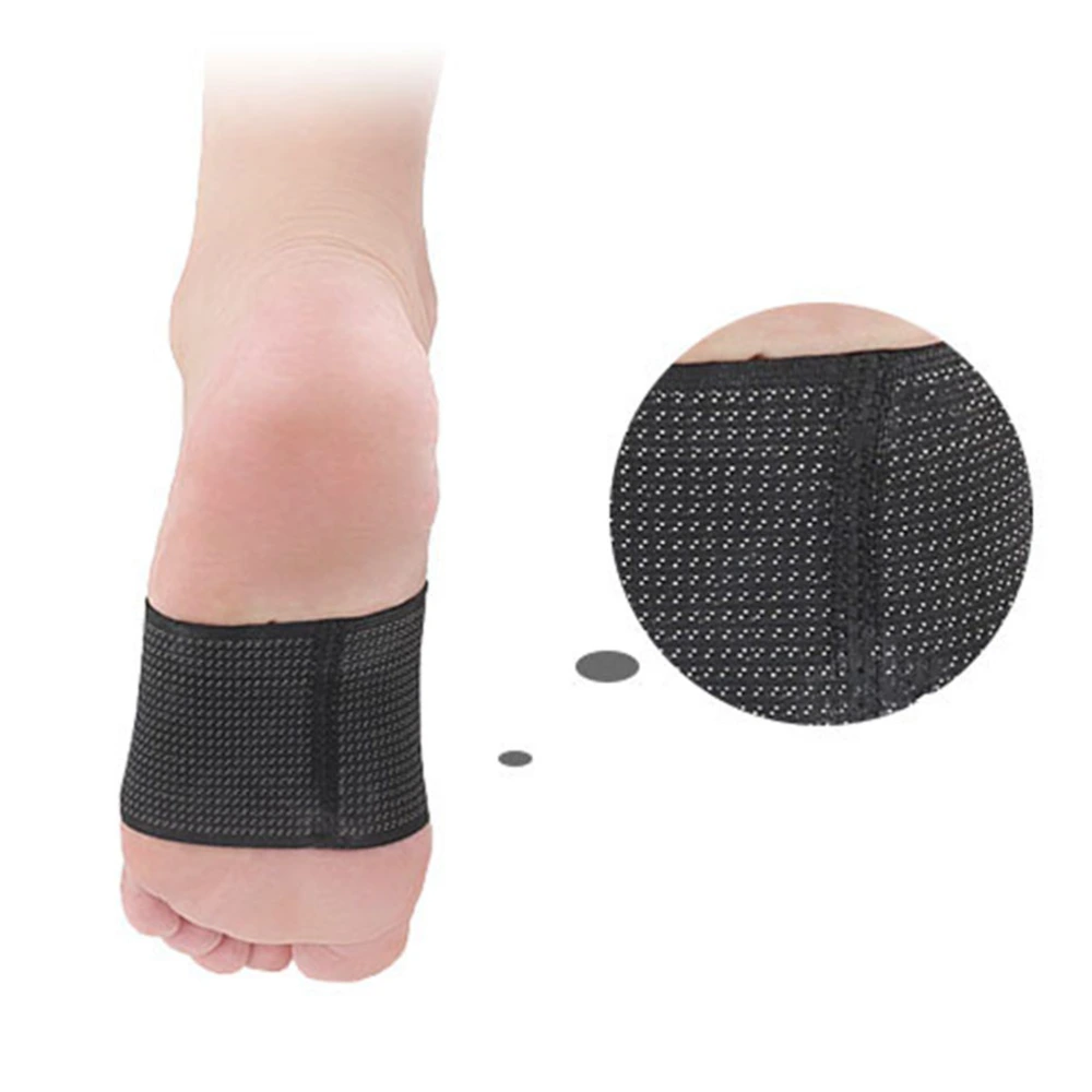 Effective Foot and Heel Pain Relief Sleeves Elastic Breathable Wrap Compression Arch Support Brace Size L/XL (Black)