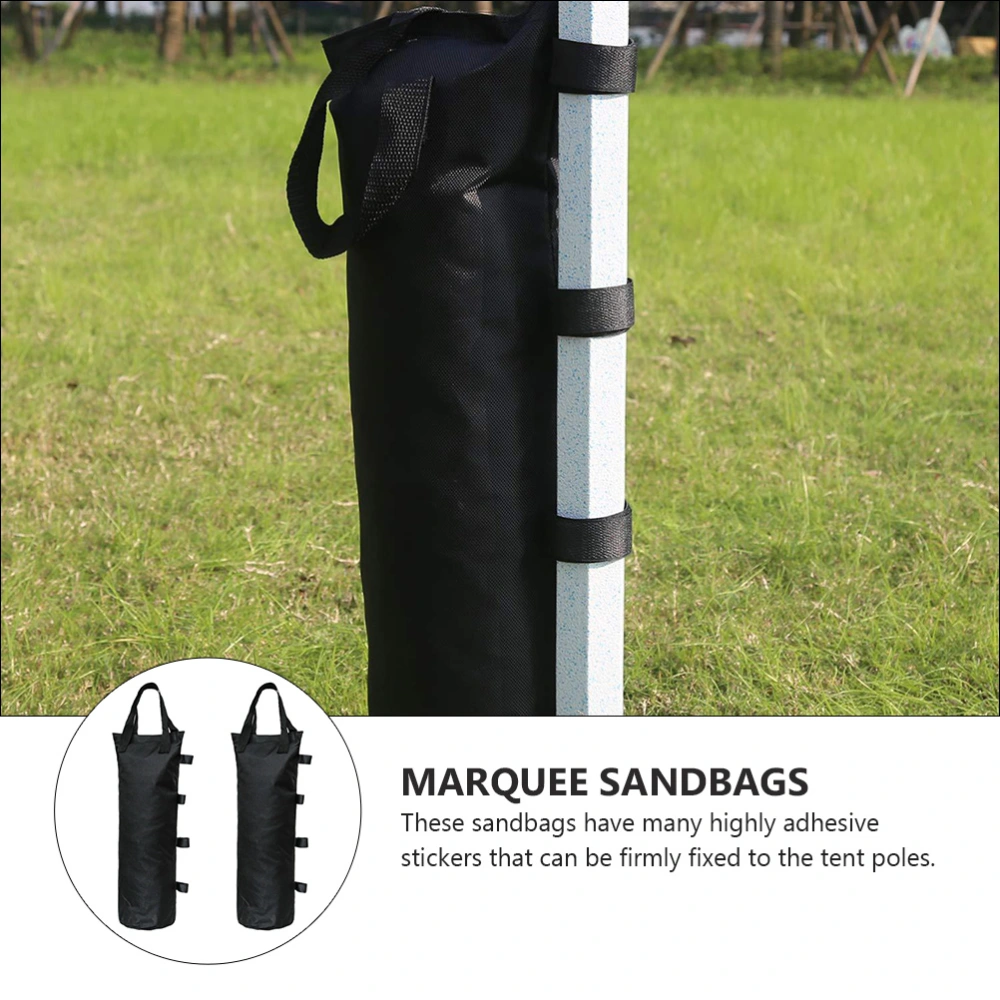 2Pcs Pavilion Marquee Stand Weights Fixing Sandbags Camping Supplies (Black)