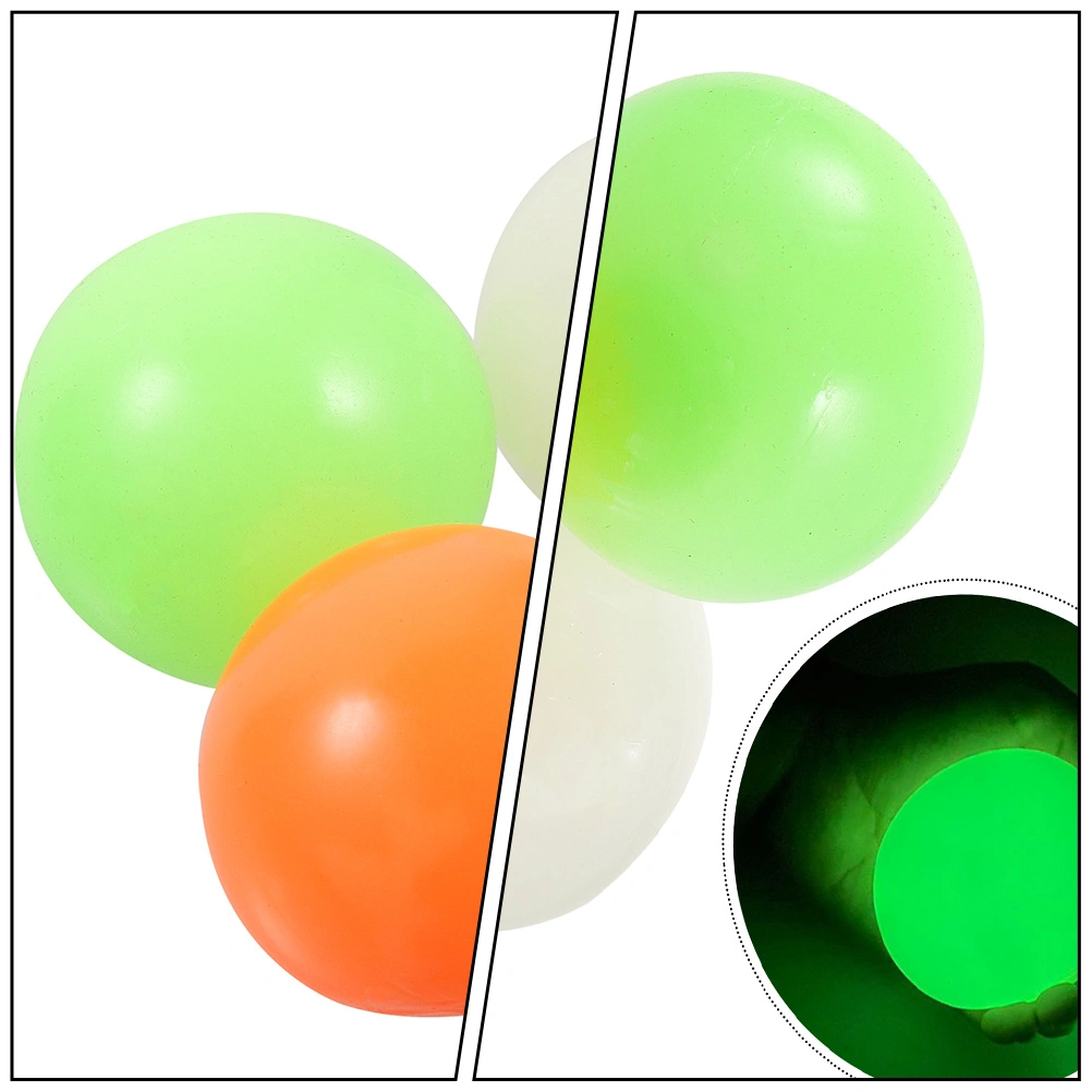 45mm Glow Sticky Balls Stress Balls for Adult kids Stress Sensory Squeeze Toys