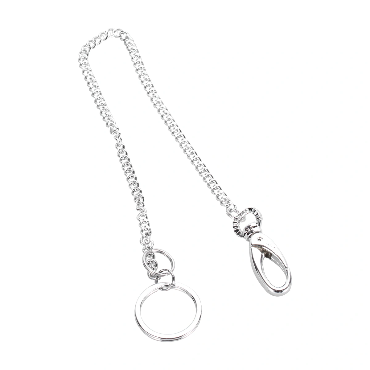 1PC Stainless Steel Safety Chain Metal Key Chain Long Chain Waist Hanging Keychain for Men Women Outdoor
