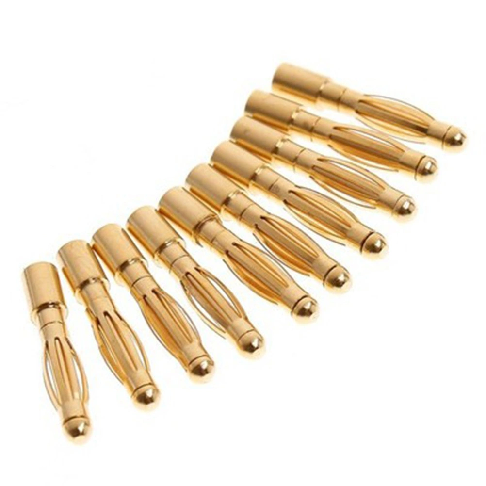 50 Pairs of 2.0mm Gold Plated Male & Female Bullet Banana Connectors Plugs for DIY RC Battery ESC Motor