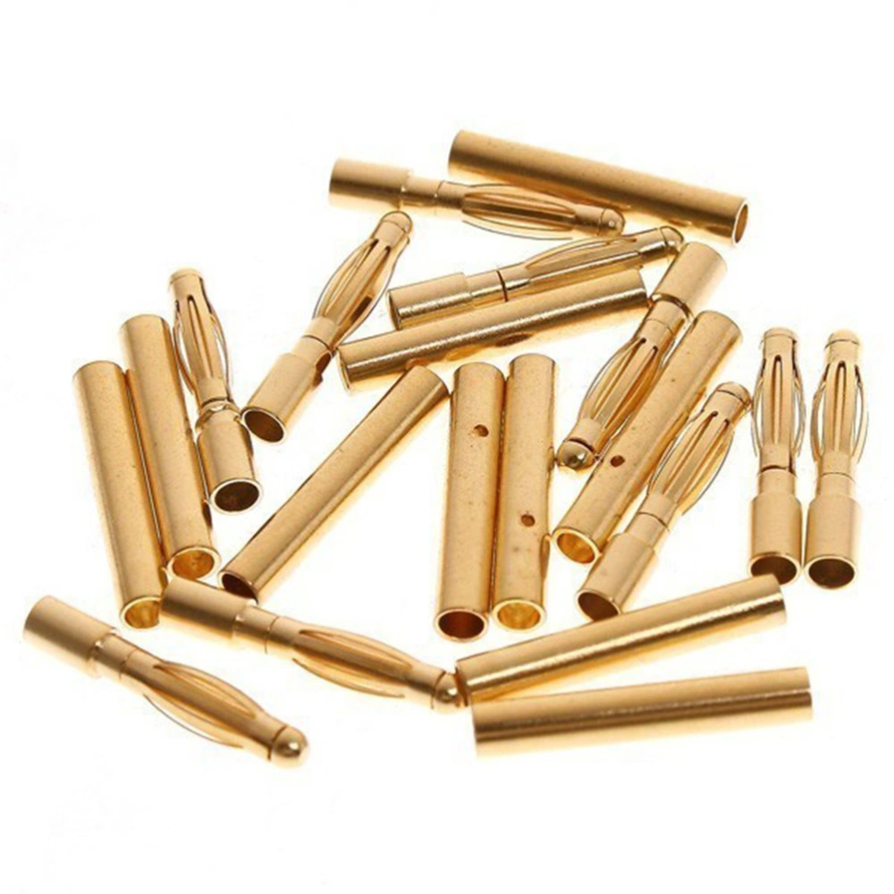 50 Pairs of 2.0mm Gold Plated Male & Female Bullet Banana Connectors Plugs for DIY RC Battery ESC Motor