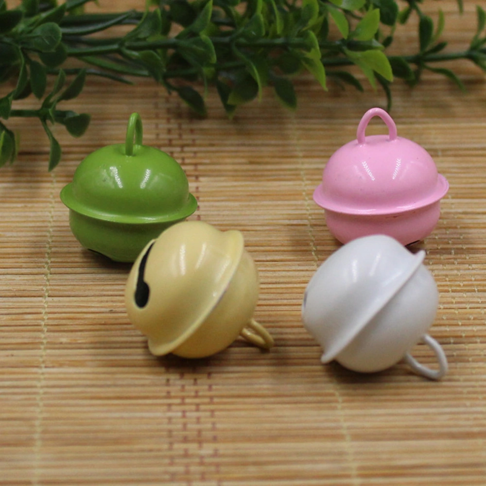 48pcs Colorful Round Bells DIY Jewelry Accessory Painted Bells Creative Bells Decor