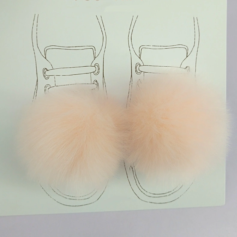 2pcs Fuax Fur PomPom DIY Shoe Clips Decoration Removable Shoe Buckles Shoes Decors