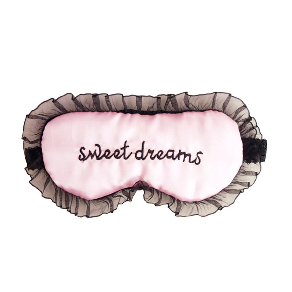 Lace Eye Blinder Eye Sleep Mask Eye Patch for Sleeping Blindfold Shade Sleep Cover(Pink)