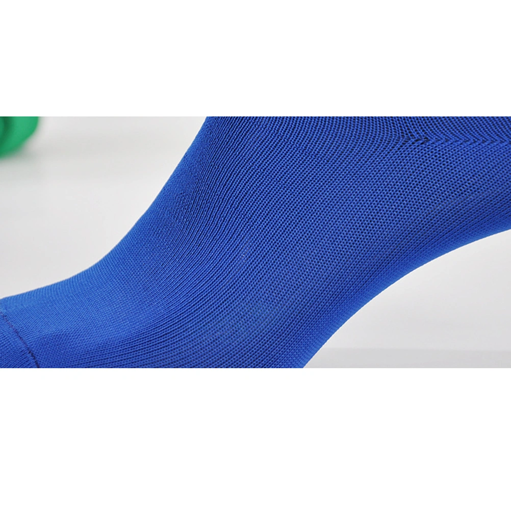 Men Adolescent Sports Anti-Slip Long Football Socks Athletic Soccer Socks Solid Color Team Socks - Free Size (Black)