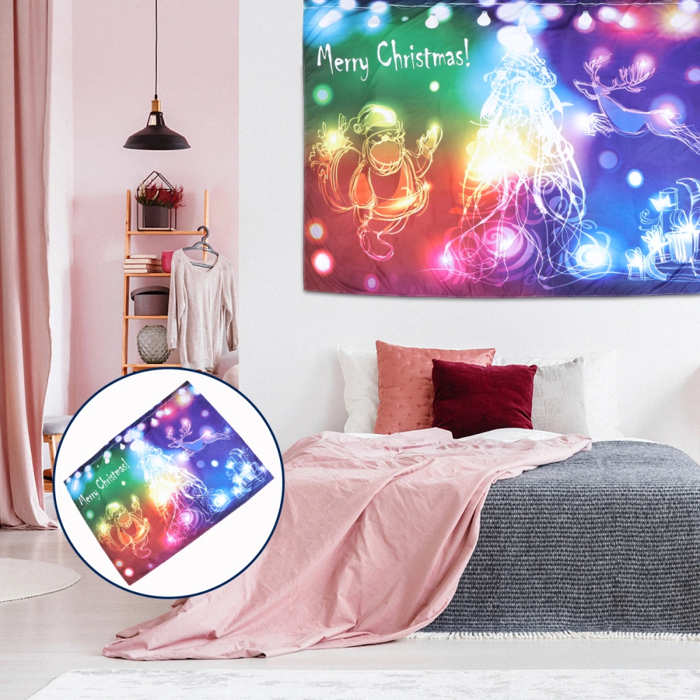 1PC Christmas Wall Tapestry Background Wall Cloth Wall Decorative Hanging Cloth