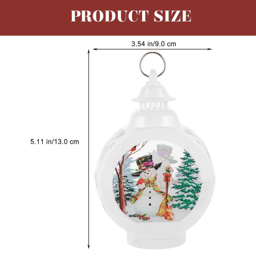 Christmas Lighted Up Decor Xmas Miniature Storm Lantern Christmas Crafts Decoration