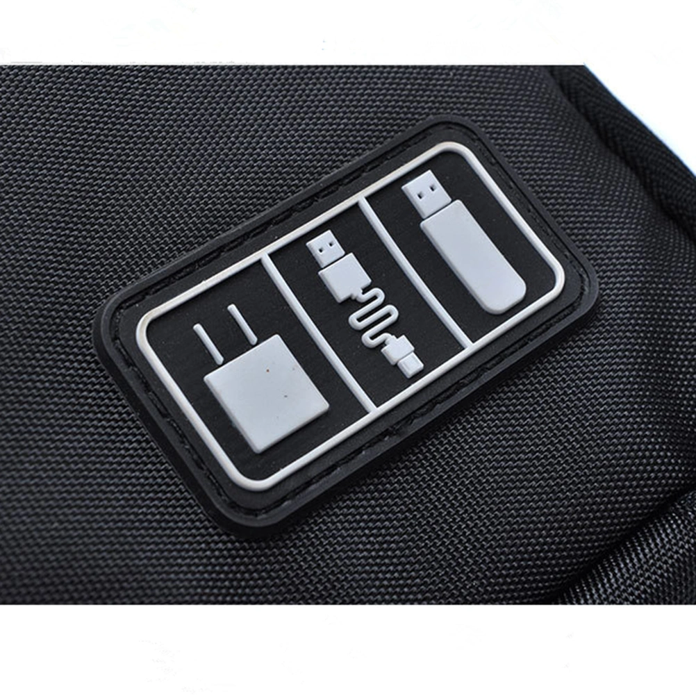 Large Electronics Accessories Organizer Earphone Cable USB Flash Drives Digital Storage Pouch Data Bag Case (Blue)