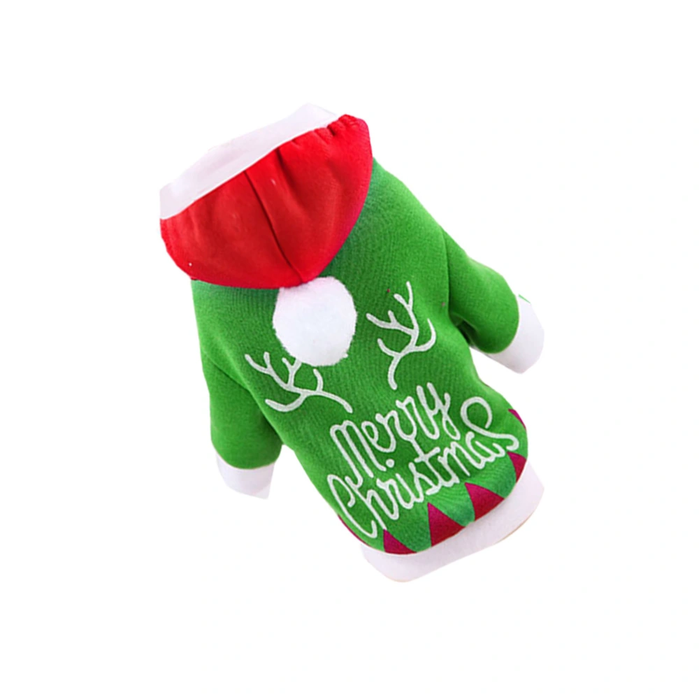 Christmas Tree Dog Sweaters Holiday Festival Costume for Dog Pet Cat Holiday Clothes for Pet Size S(Green)