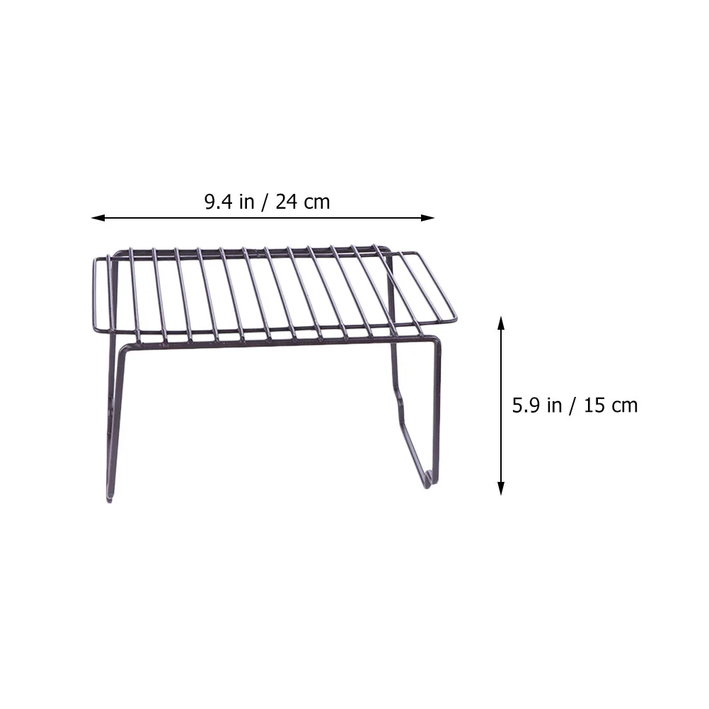 1pc Kitchen Racks Seasoning Rack Space-saving Shelf Storage Rack (Black)