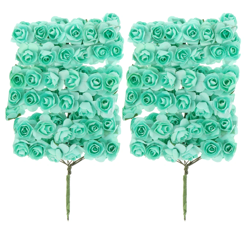 144 Pcs Delicate Paper Roses Flowers Artificial Rose Flowers Bouquet Decorations