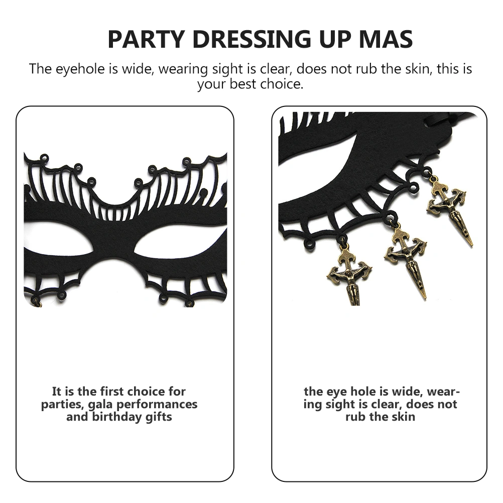 Carnival Half Face Masquerade Mask Felt Mask Costumes Mardi Gras Flower Mask