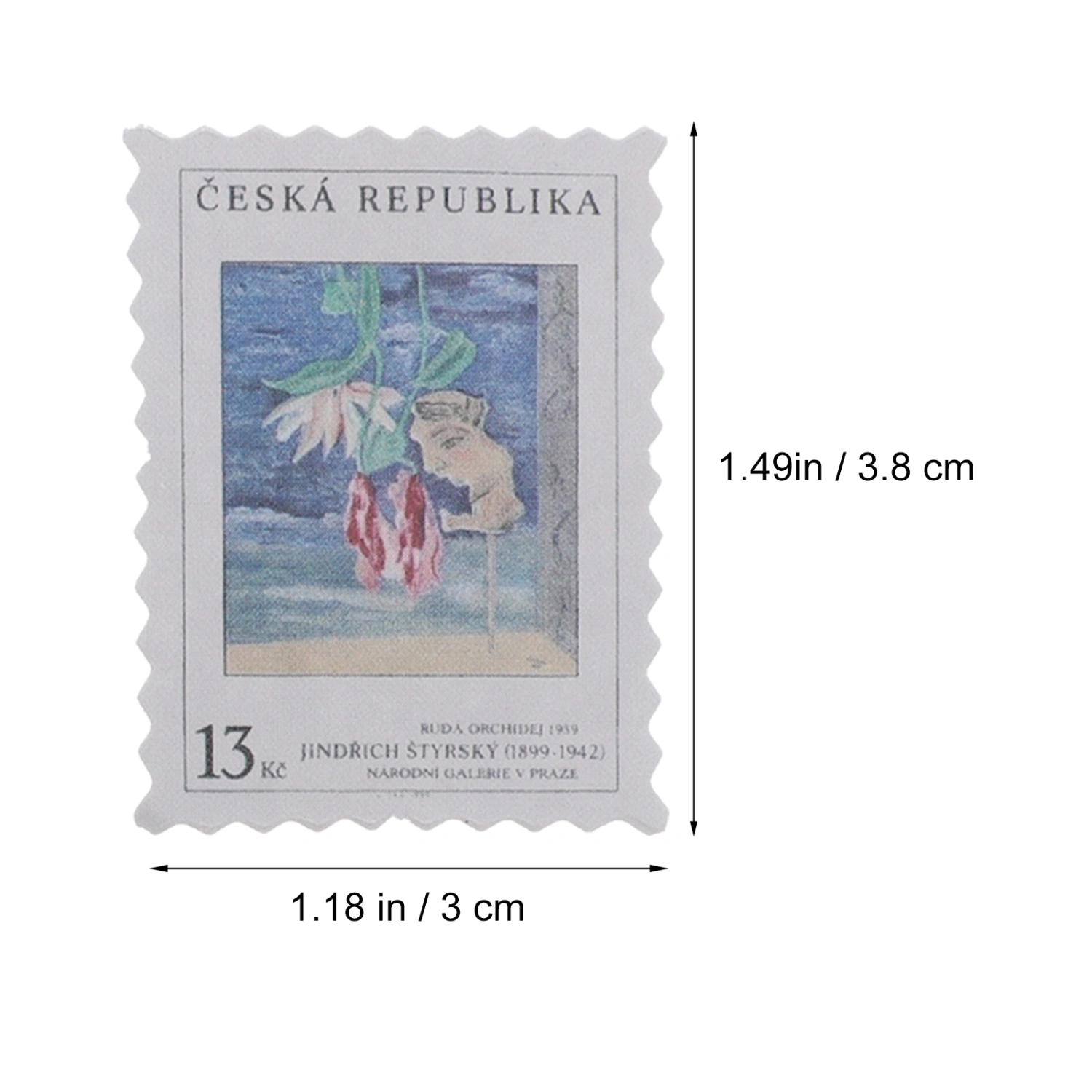 6 Packs Postage Stamp Flake Stickers Set Vintage Botanical Decor Sticker