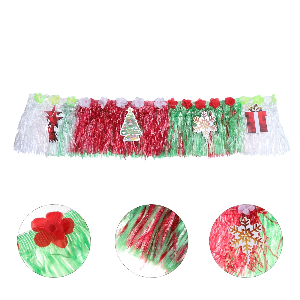 1 Set Hawaii Party Dining Table Decorations Table Skirt Christmas Party Supplies