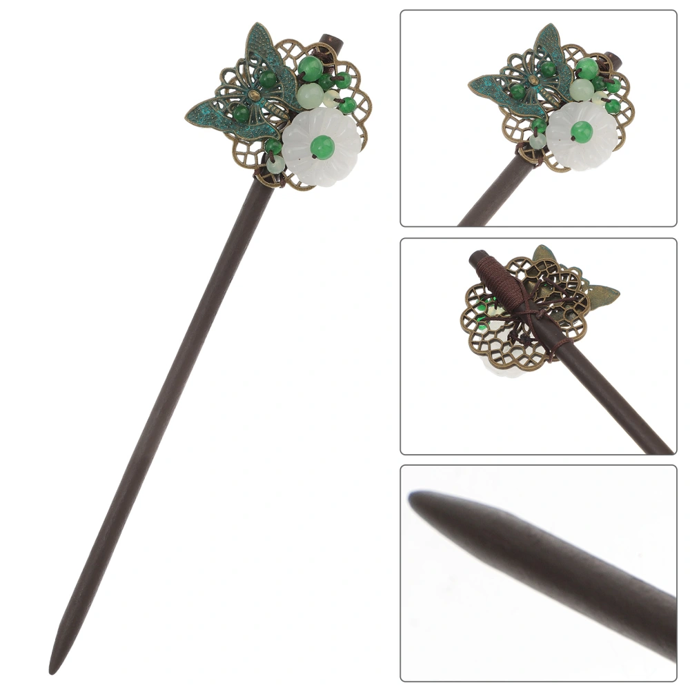 Wood Hair Stick Exquisite Chinese Costume Headdress Hair Fork Hair Accessory