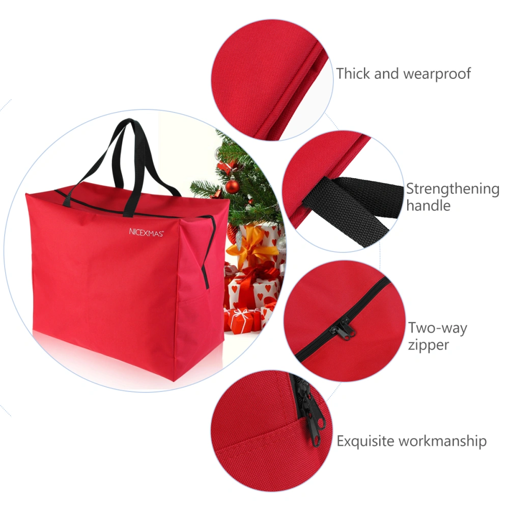 NICEXMAS Red Holiday Christmas Tree Storage Bag Roomy Zippered Bag for Artificial Christmas tree with Handles