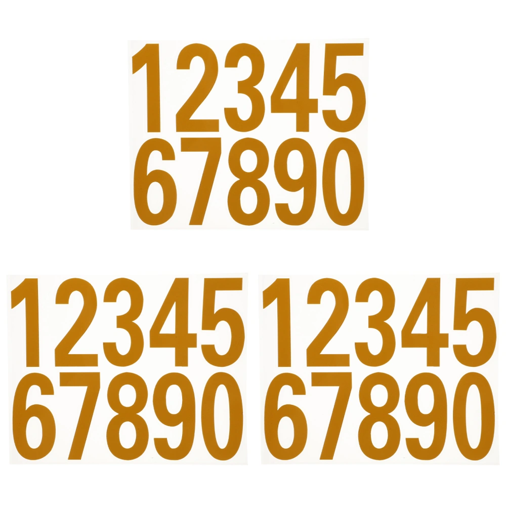 3 Sets Number Digits Decal Reflective Stickers for Car Street Address Mailbox