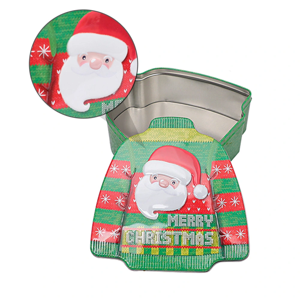 1Pc Sweater Shape Candy Tinplate Boxes Tank Biscuit Container Gift Storage