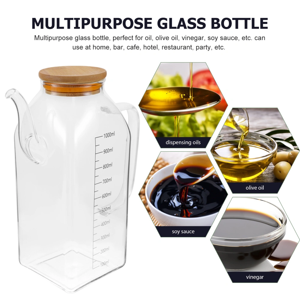 Glass Cooking Oil Bottle Kitchen Vinegar Dispenser Olive Oil Dispensing Bottle