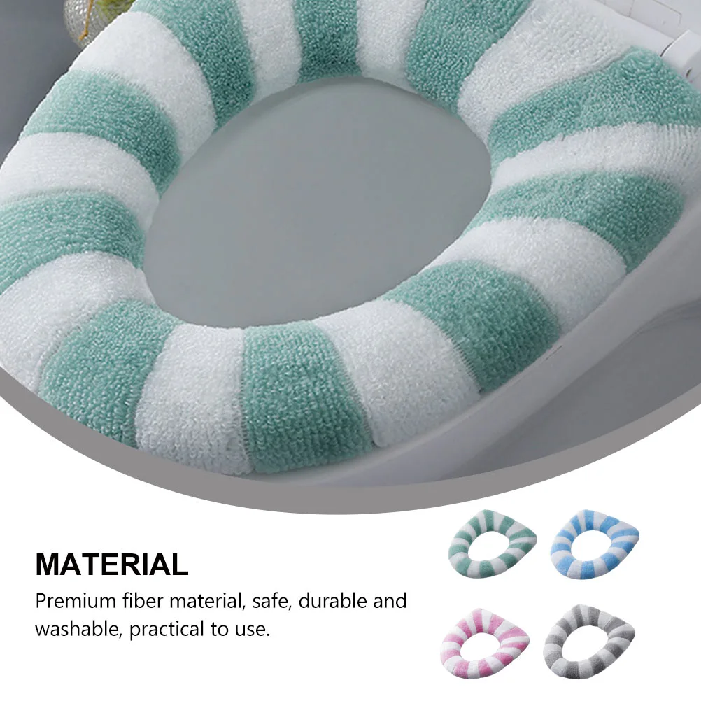 4Pcs Coat Type Toilet Seat Cushion Winter toilet Mat Seat Cushion (Random Color)