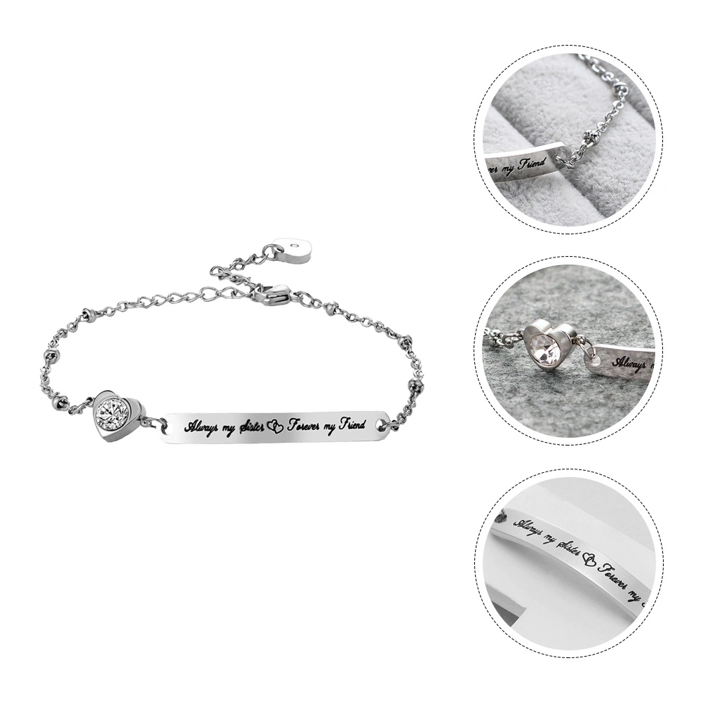 1pc Exquisite Jewelry Bracelet Lettering Wrist Chain Women Jewelry Bracelet Gift