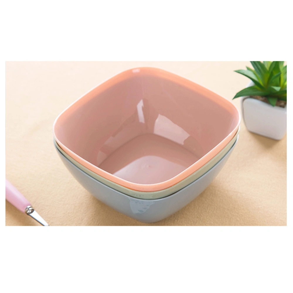 Square Fruit Bowl Salad Snack Candy Dried Fruit Container (Pink)