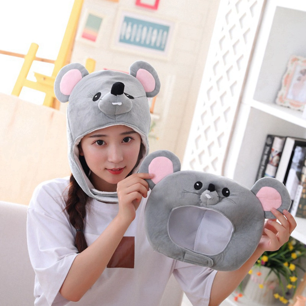 Creative Adjustable Mouse Hat Novelty Hat Headwear Funny Cosplay Apparel Accessories Short Stuffed Toy Photo Props Without Tail