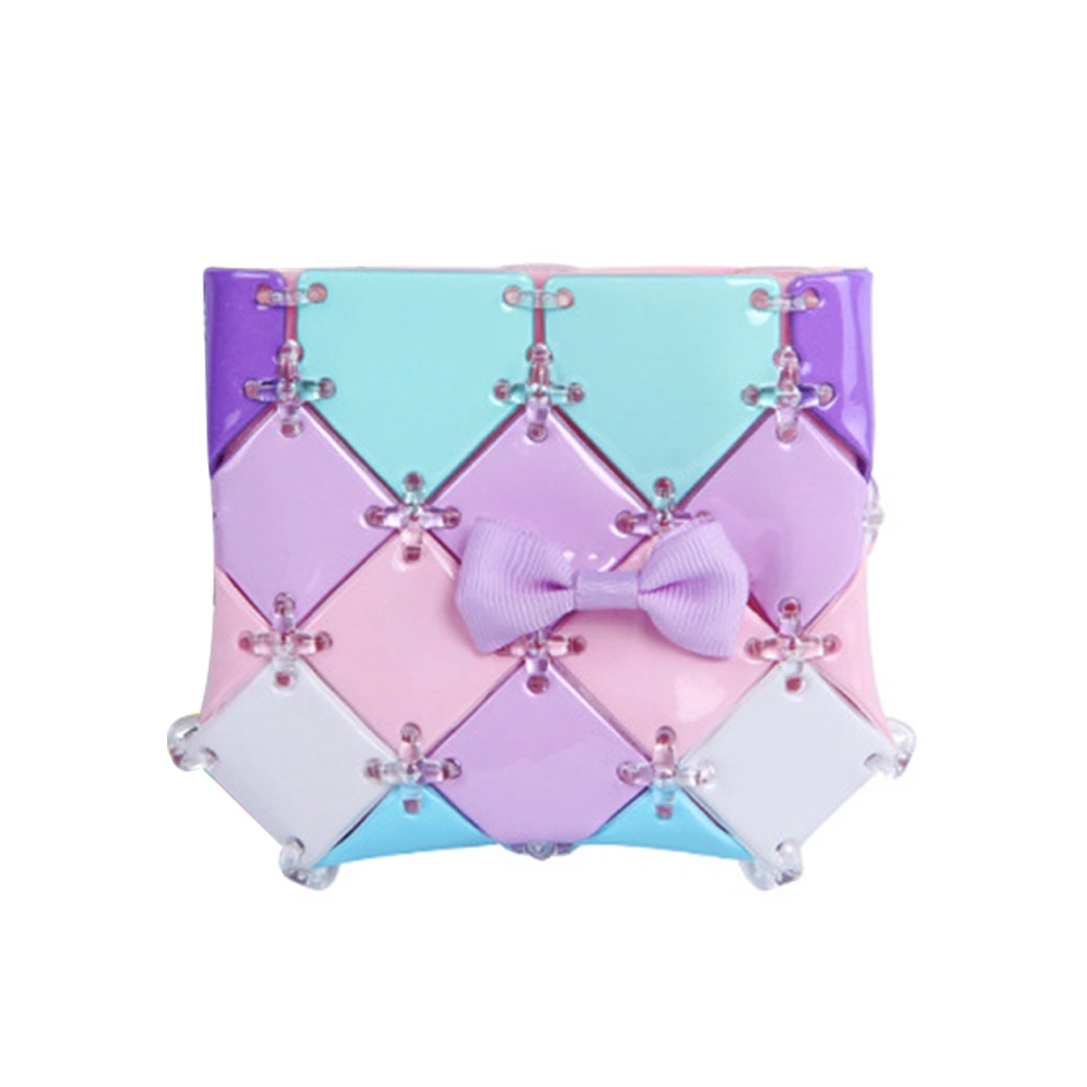 1 Set of 28Pcs Girl Puzzle Knitted Handbag Puzzle Toy DIY Handmade Craft Puzzle Jigsaw Puzzle Kids Educational Toy (9903)
