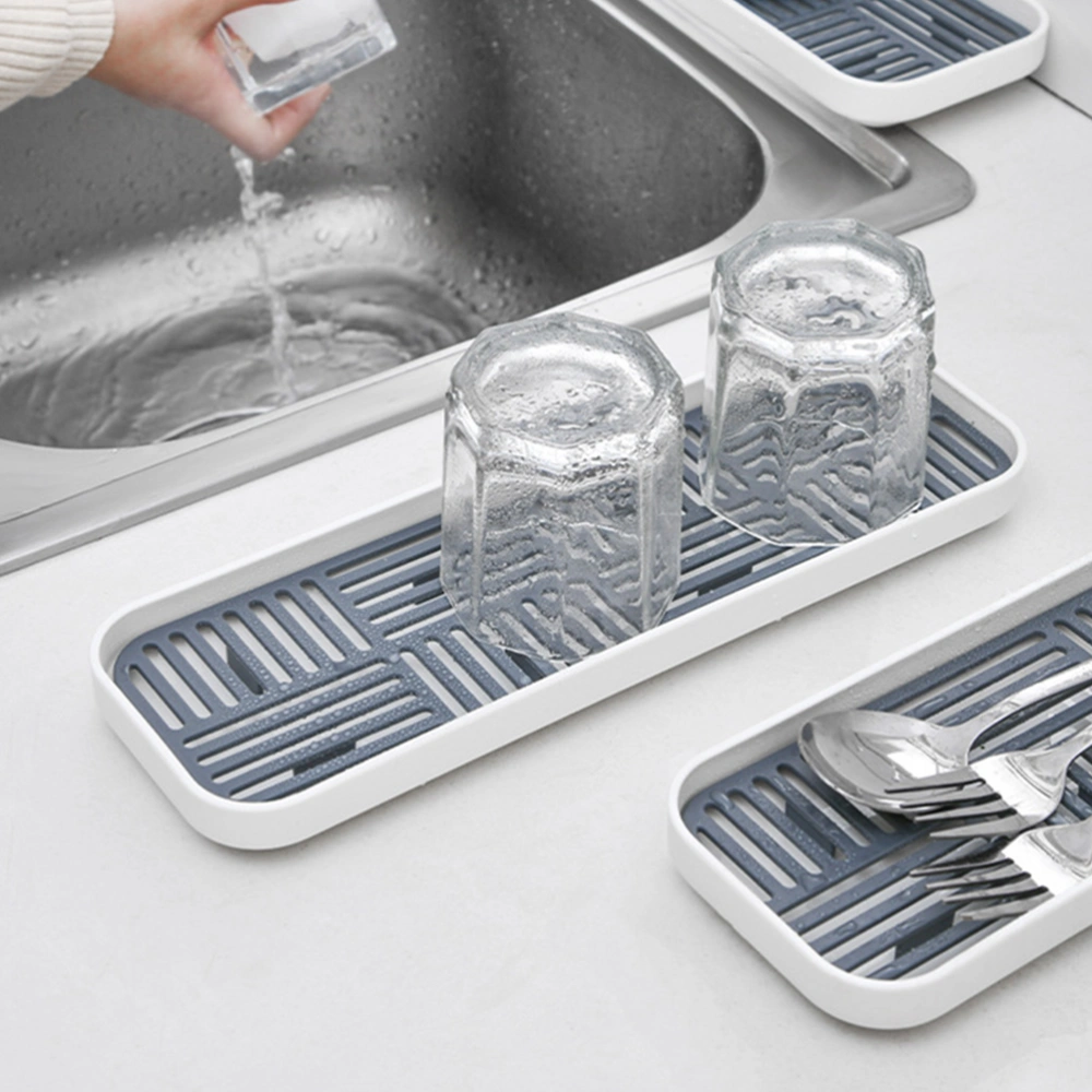 Household Dish Drain Board Water Drip Tray Holder Kitchen Cup Dish Drain Tray