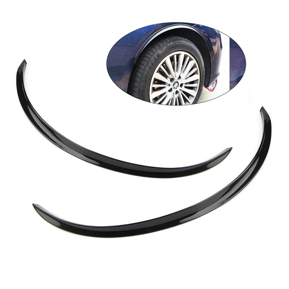 2pcs Universal Black Flexible Car Wheel Brow Car Truck Wheel Eyebrow Arch Trim Lips Flares Protector