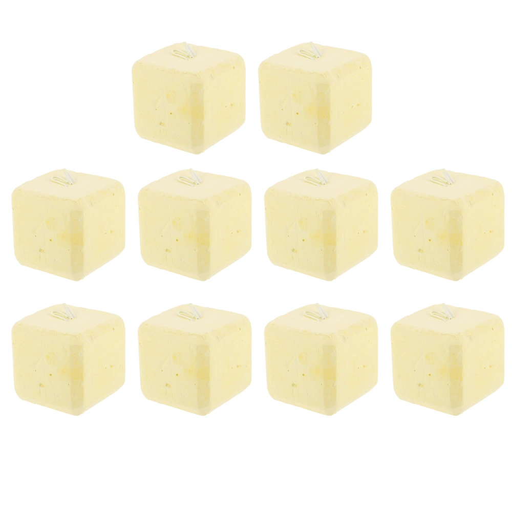 10pcs Pet Rabbit Grinding Stones Chinchilla Molar Toys Small Pets Molar Stones (Yellow)