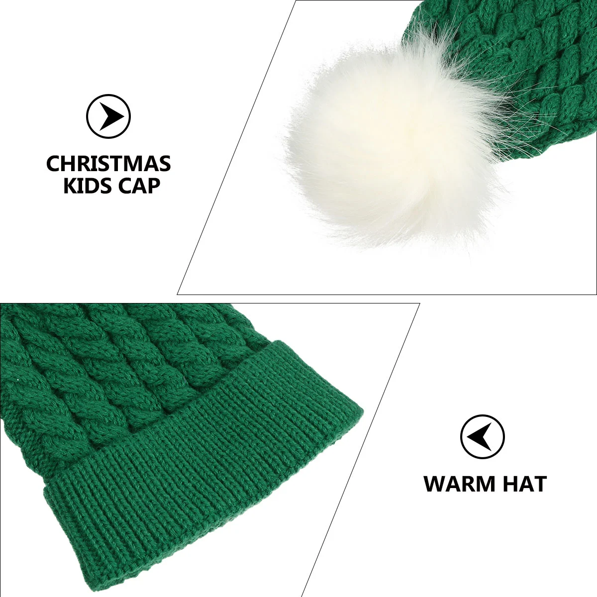 1PC Christmas Kids Winter Warm Hat Baby Knitting Decorative Kids