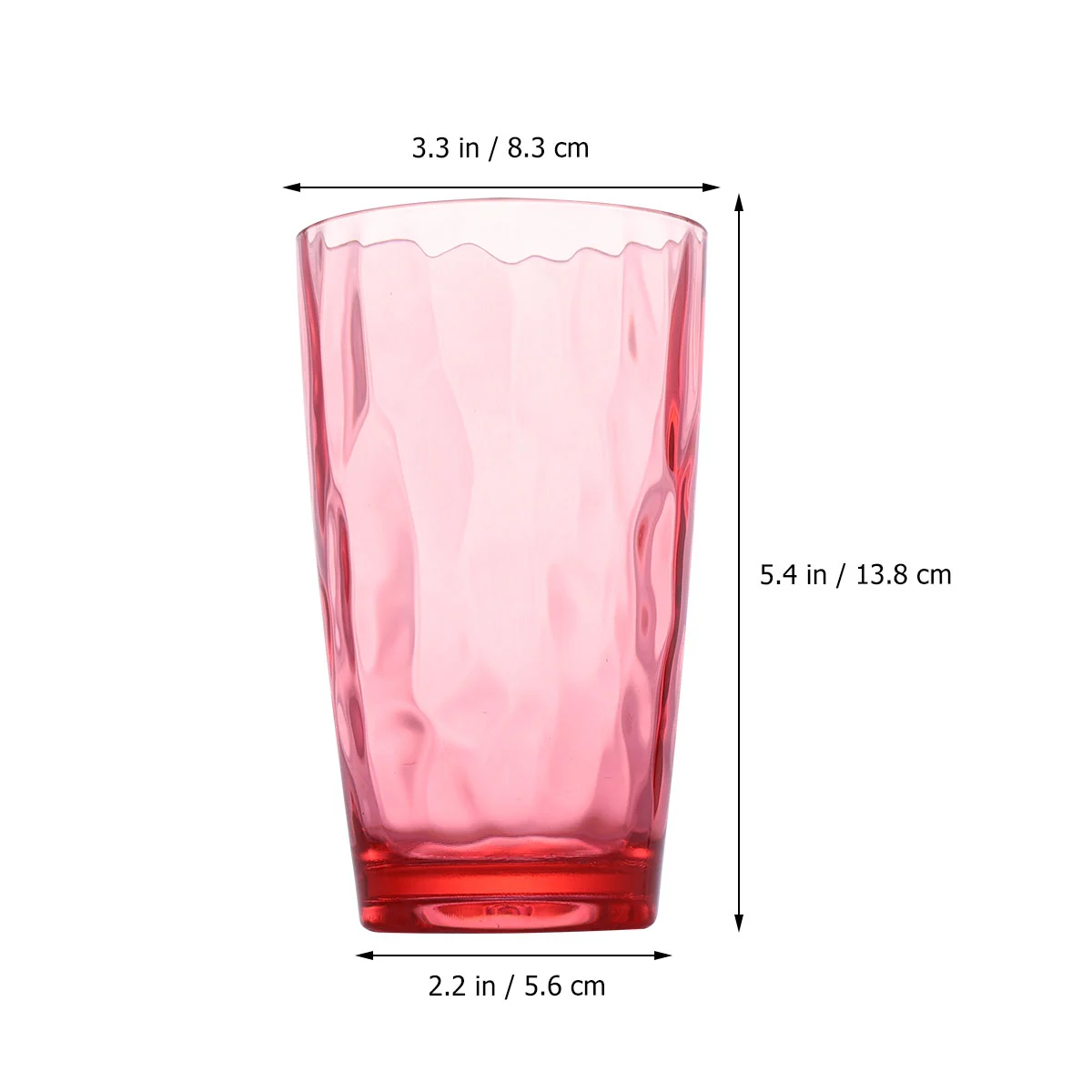 1pc Acrylic Cup Transparent Cup Shatter-resistant Water Grain Pattern Cup