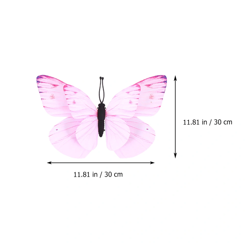 2Pcs 30cm Butterflies Wall Art Decorations Double Wing Magnetic Sticker Ornament