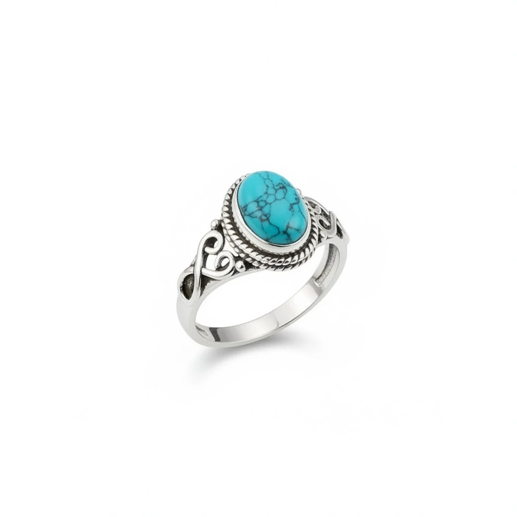 Turquoise Ring Engagement Jewelry Aesthetic Rings Birthday Gifts For Women