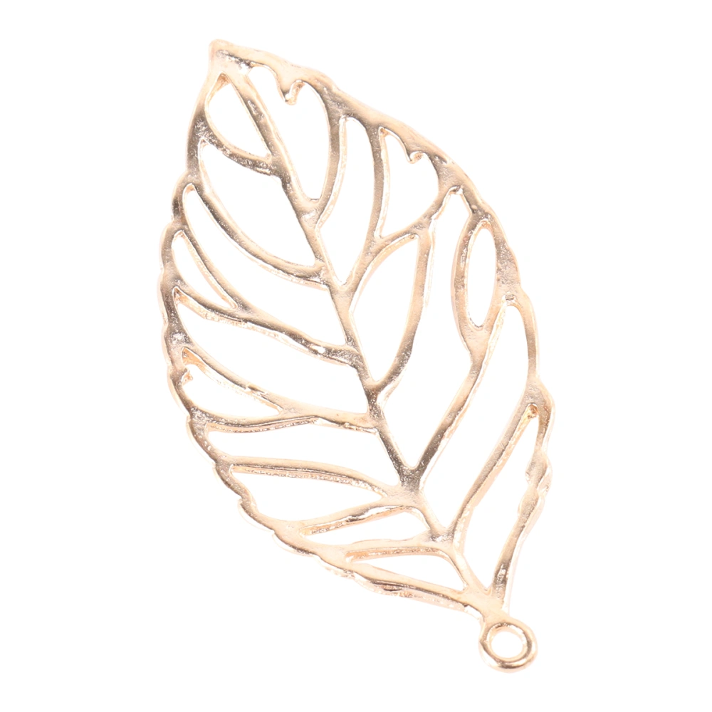 10pcs Simple DIY Accessory Alloy Leaf Pendant Fashion Bracelet Necklace Accessory Leaf Decor (Hollow-out Leaf)