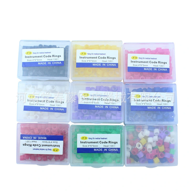 100pcs Dental Code Rings Dental Equipment Color Code Rings Silicone Rings for Identification