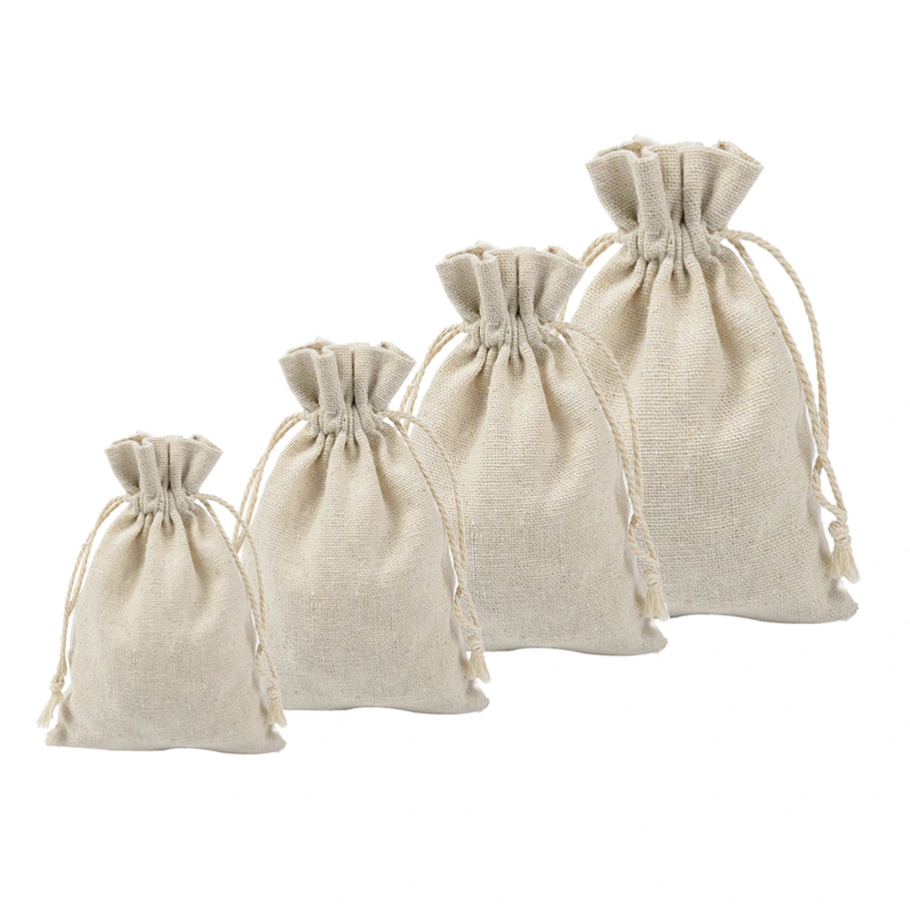 4pcs Empty Drawstring Sachets Fragrance Lavender Sachet Bag Tea Drawstring Beam Port Bags Travel Storage Bags