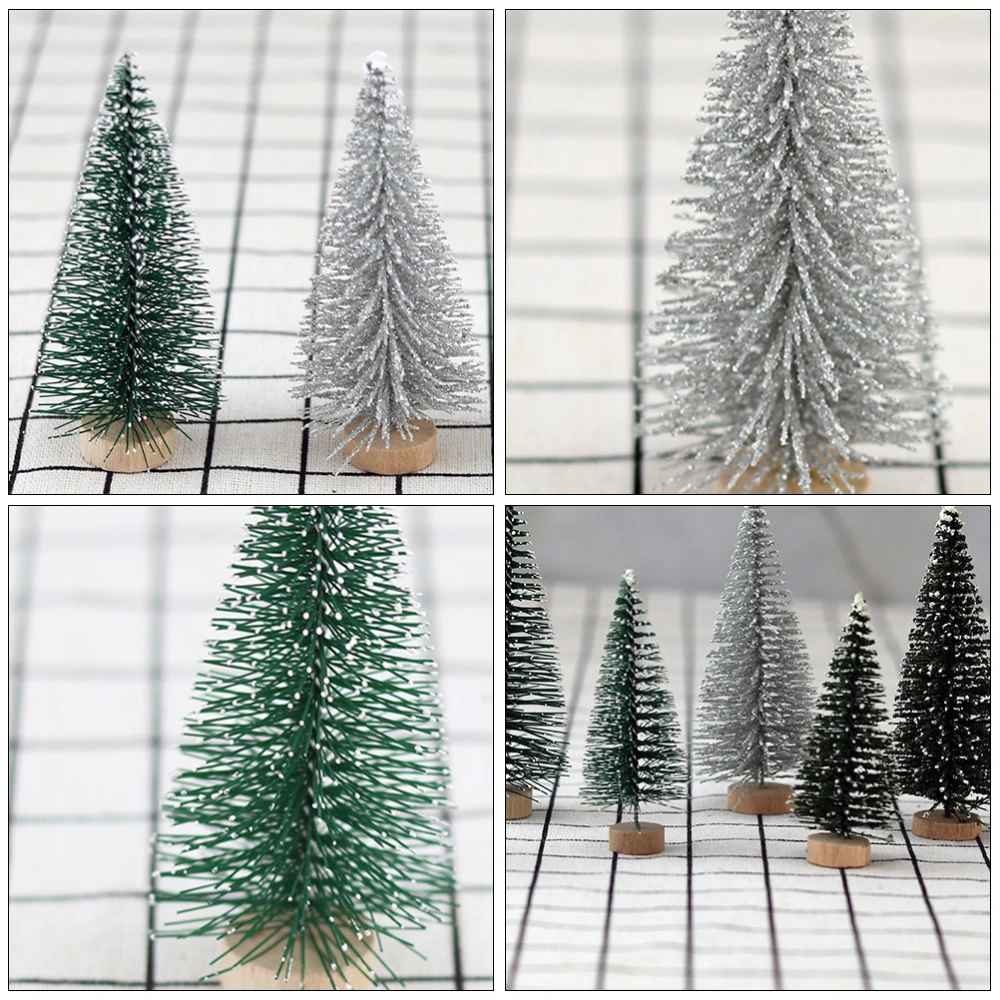 1 Set of Miniature Landscape Christmas Tree Adornment Christmas Party Supplies