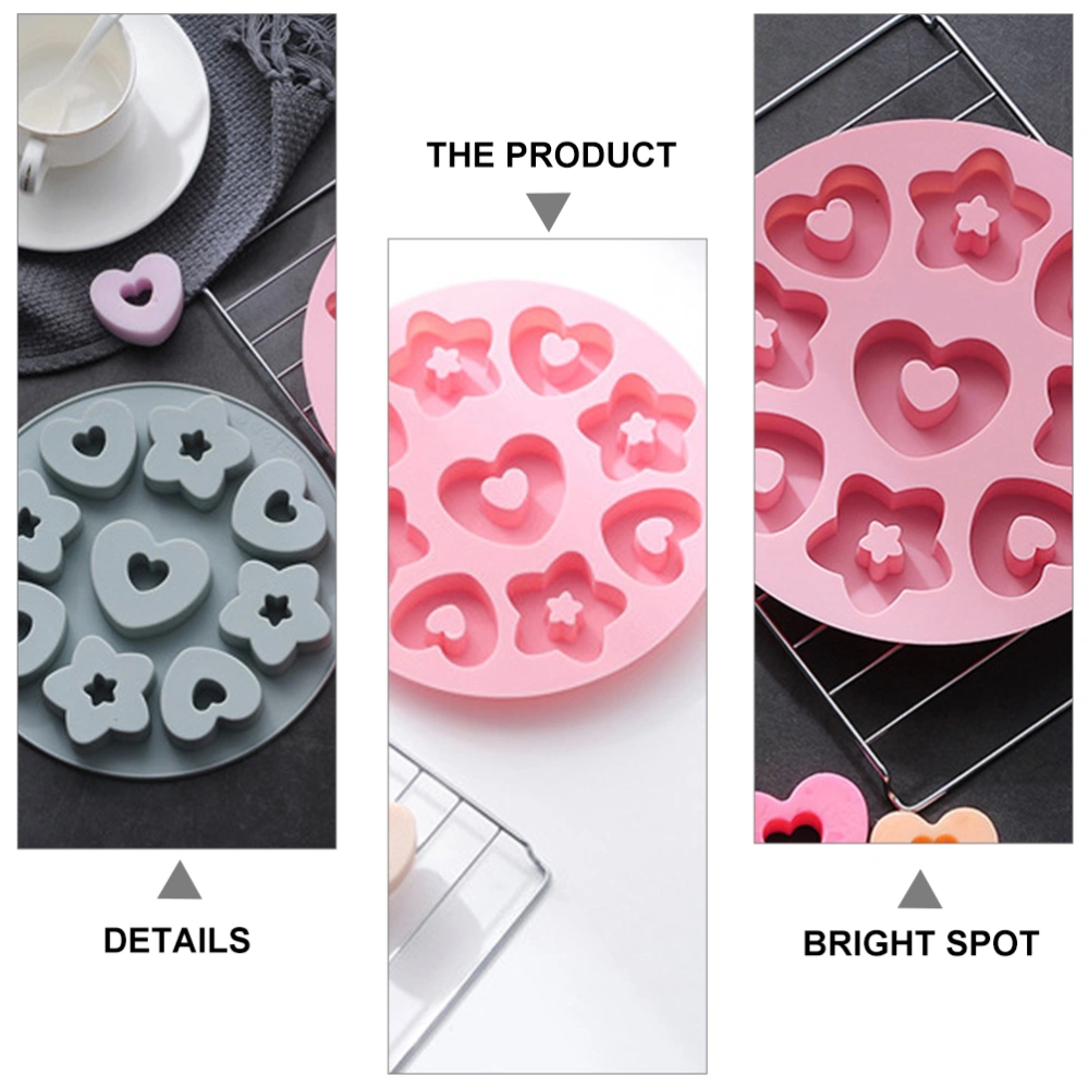 2pcs Baking Molds Heart Star Silicone Cake Molds Muffin Cakes Baking Tools