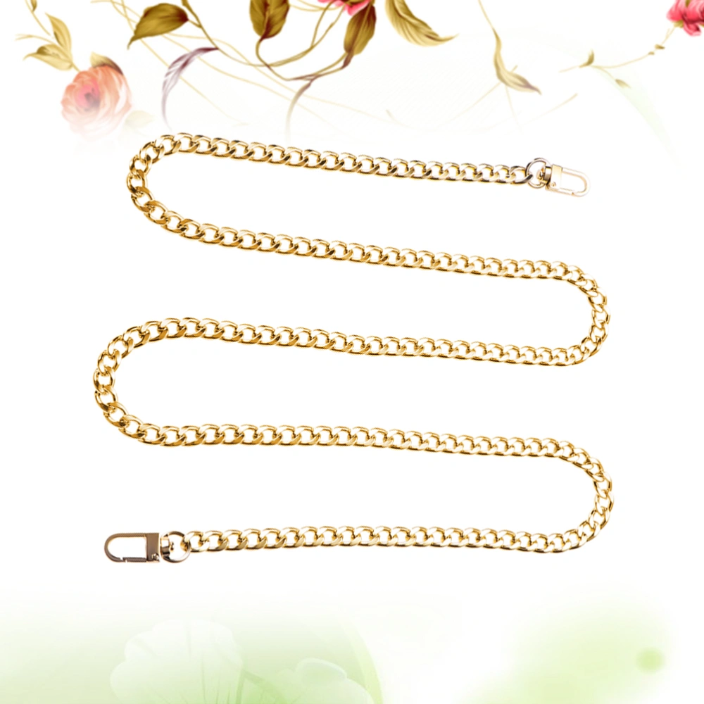 2pcs 120cm Chic Metal Bag Chain Shoulder Bag Strap Useful Detachable Belt Metal Strap for Women Ladies Girls Golden