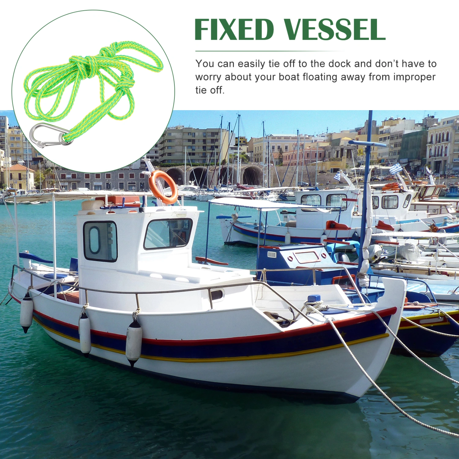 Yacht Rope Heavy Duty Braided Line Dock Watercraft Safety Rope for Outdoor