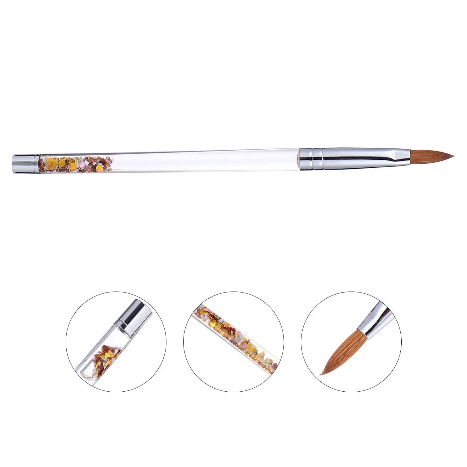 Creative Glitter Handle Nail Brush Nail Art Drawing Painting Pen for DIY