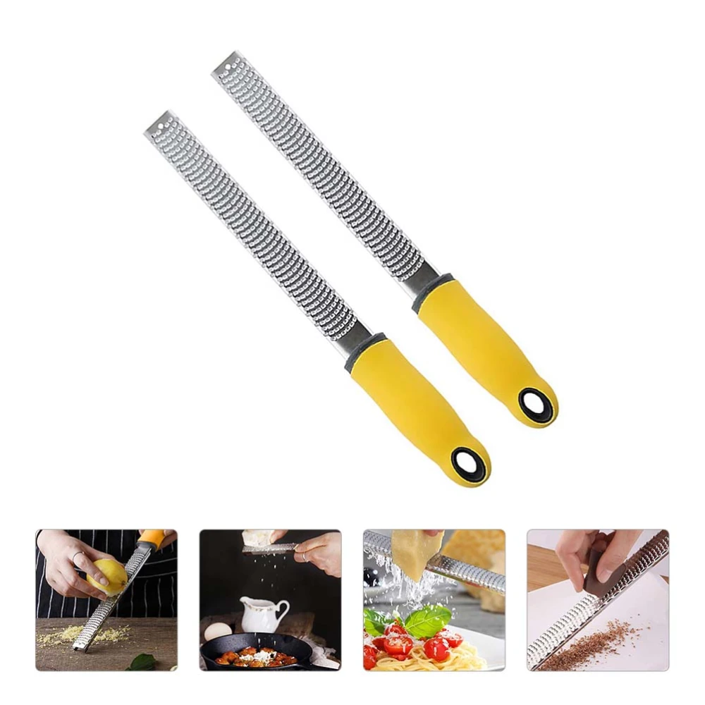 2pcs Stainless Steel Cheese Grater Lemon Potato Grater with Non-slip Handle