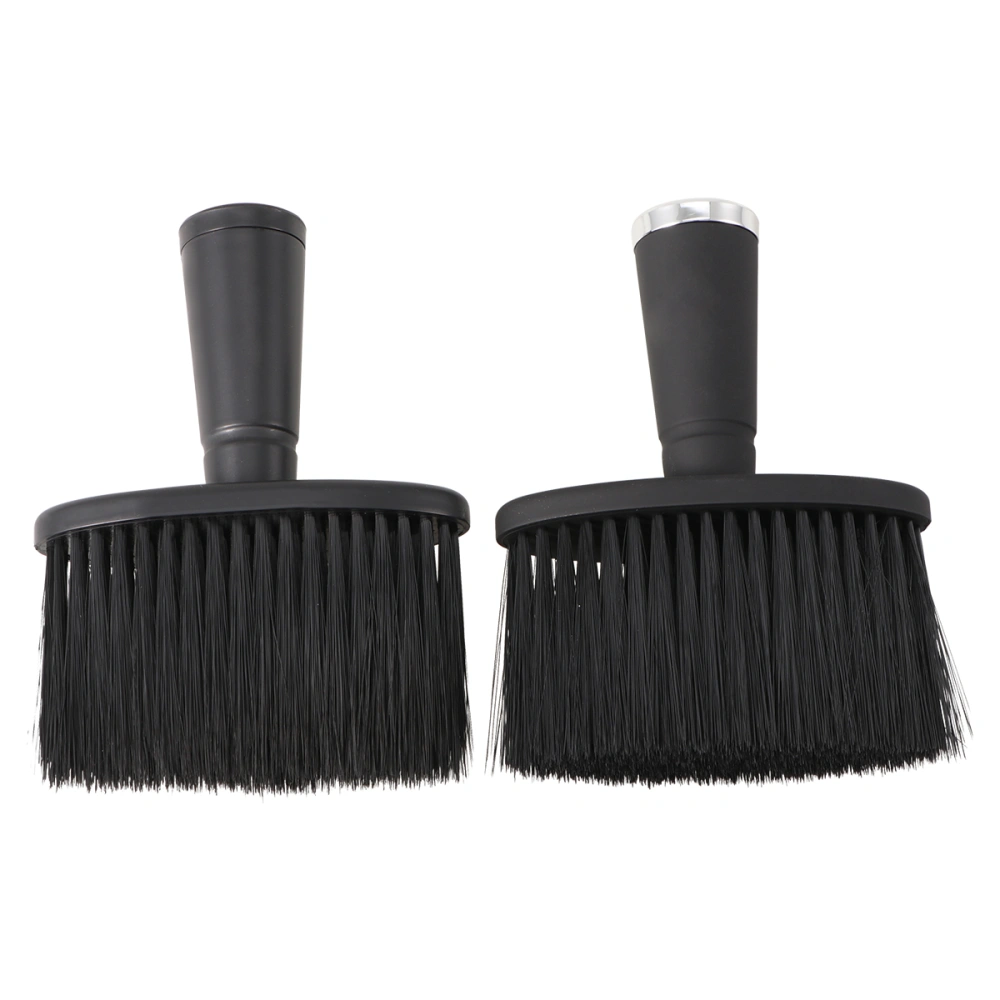 2 Pcs Barber Neck Duster Brush Hair Cutting Kits Hair Salon Hair Removal Brush Professional Broken Hairbrush for Home Barber Shop Black