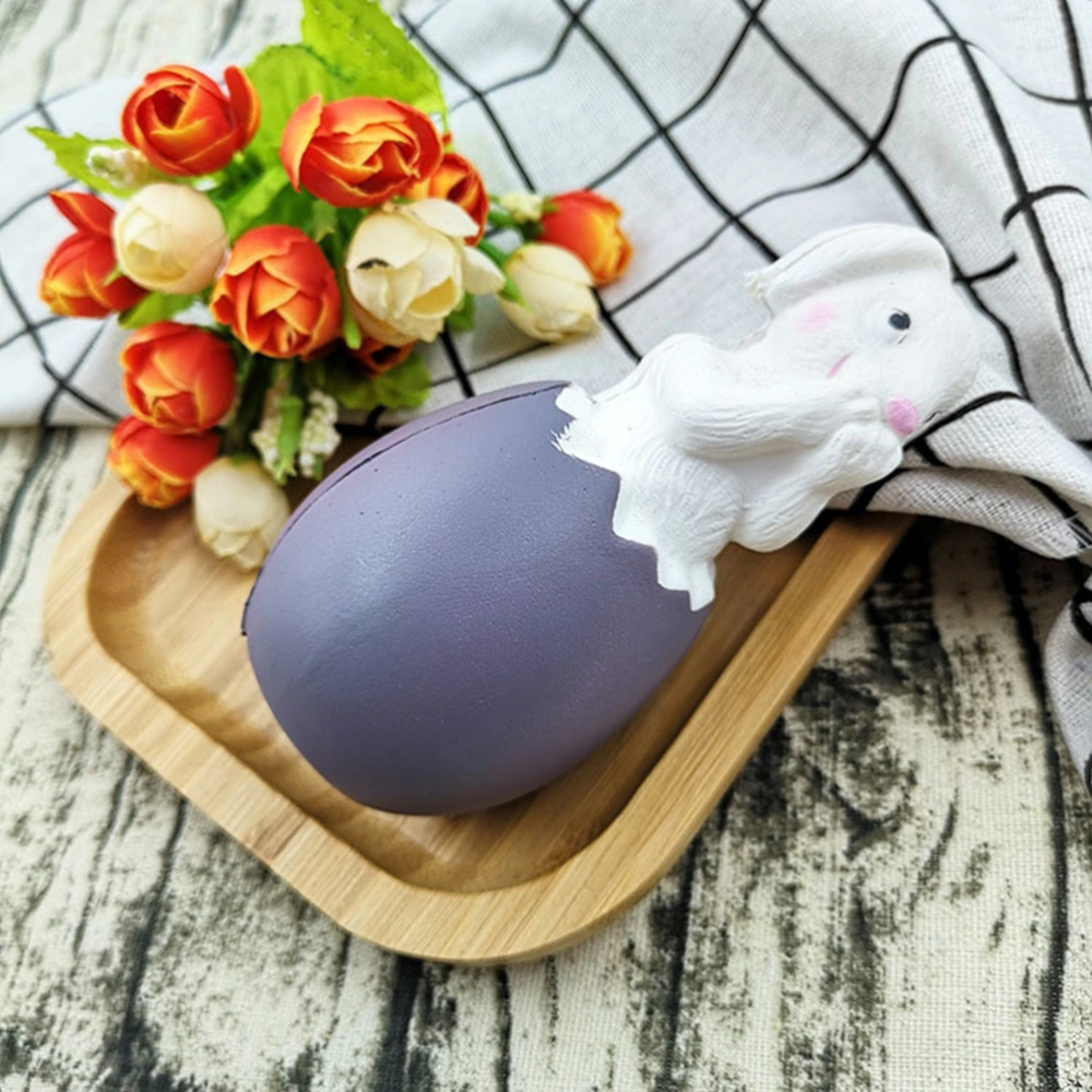 Squeeze Easter Bunny Egg PU Squeeze Collect Easter Gift Relieves Decoration Toy Rabbit for Adults(Color Randomization)