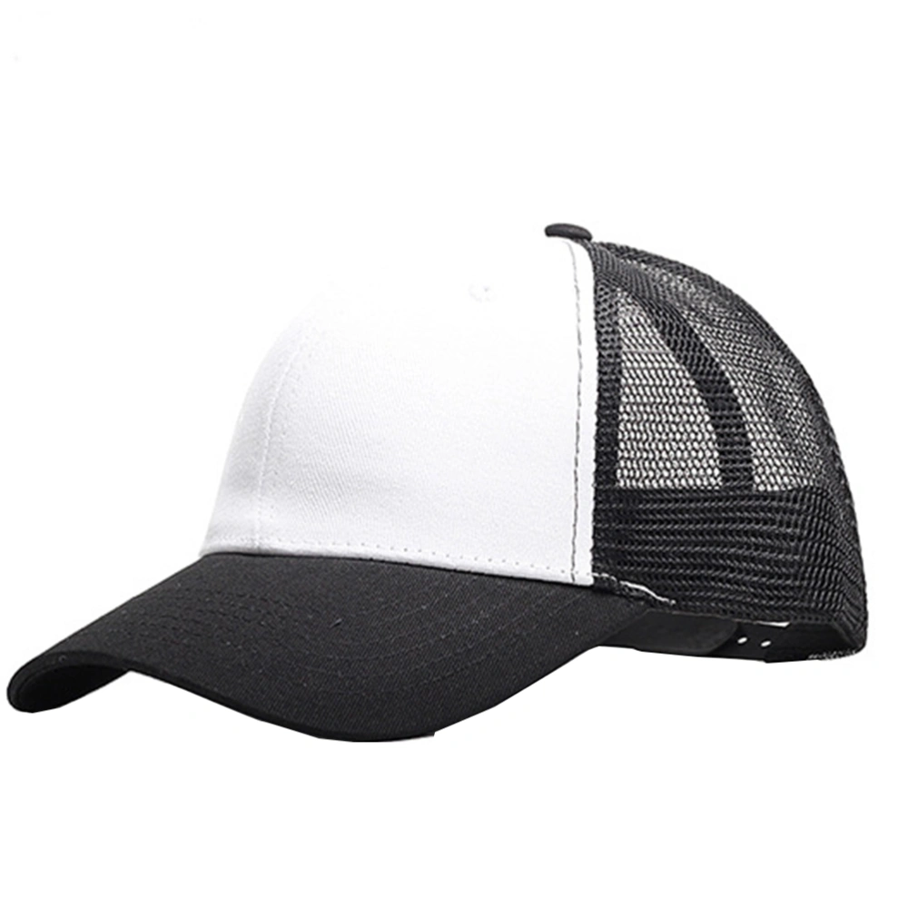 Universal Summer Baseball Cooling Sports Mesh Hat for Cycling Running Fishing Outdoor Activity (White)