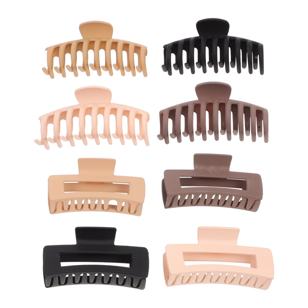 8Pcs Medium Hair Clips Frosted Hair Clips Rectangle Claw Clips Hair Fixing Claw Clips