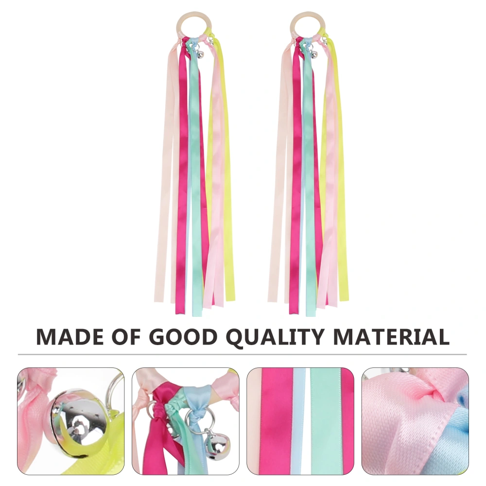 2pcs Art Gymnastics Ribbon Kid Dancing Streamer Rainbow Streamer (Random Color)